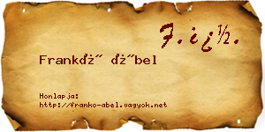 Frankó Ábel névjegykártya